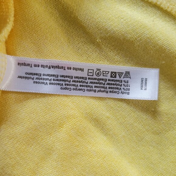 Yellow Drape Front Long Sleeve Cardigan By Pure Good Size S - Picture 4 of 4